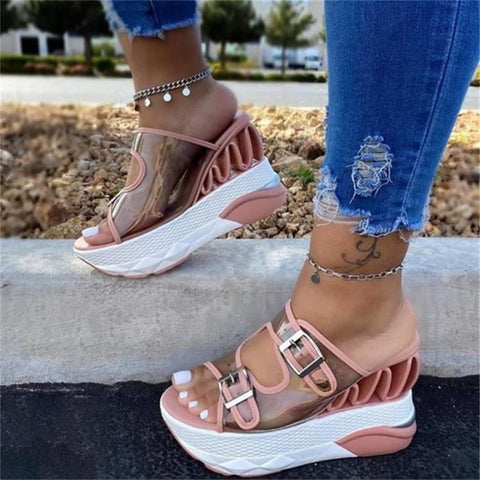 European Candy Color Ankle Strap High Heels