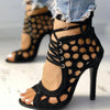 Breathable Hollow Out Square Heels