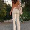 Women‘s High Waisted Ruched Pleated Wide Leg Pants w/o Belt