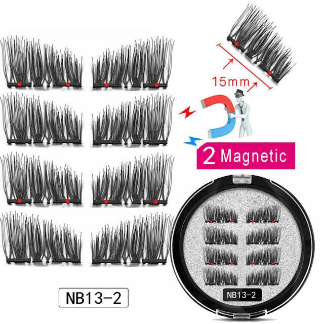 Magnetic 3D False Natural Mink Eyelashes