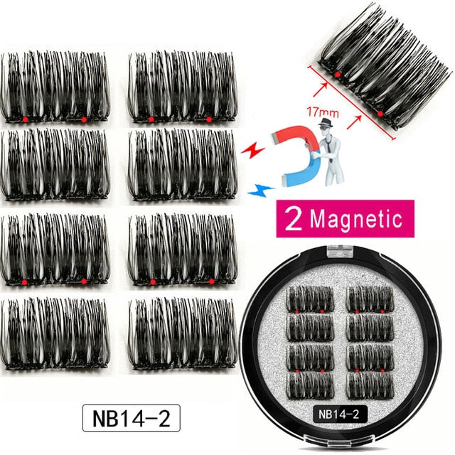 Magnetic 3D False Natural Mink Eyelashes