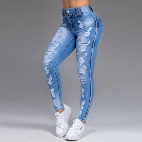 Colored Stretch Denim Ripped Frayed Flared Jeans