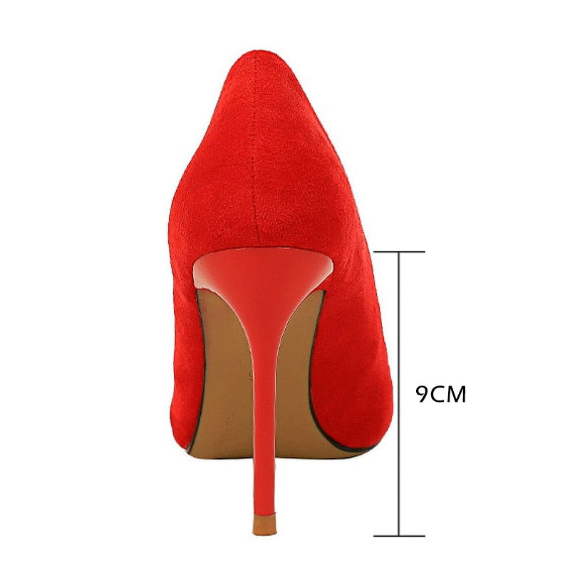 Suede High Heels Stiletto Party Shoes