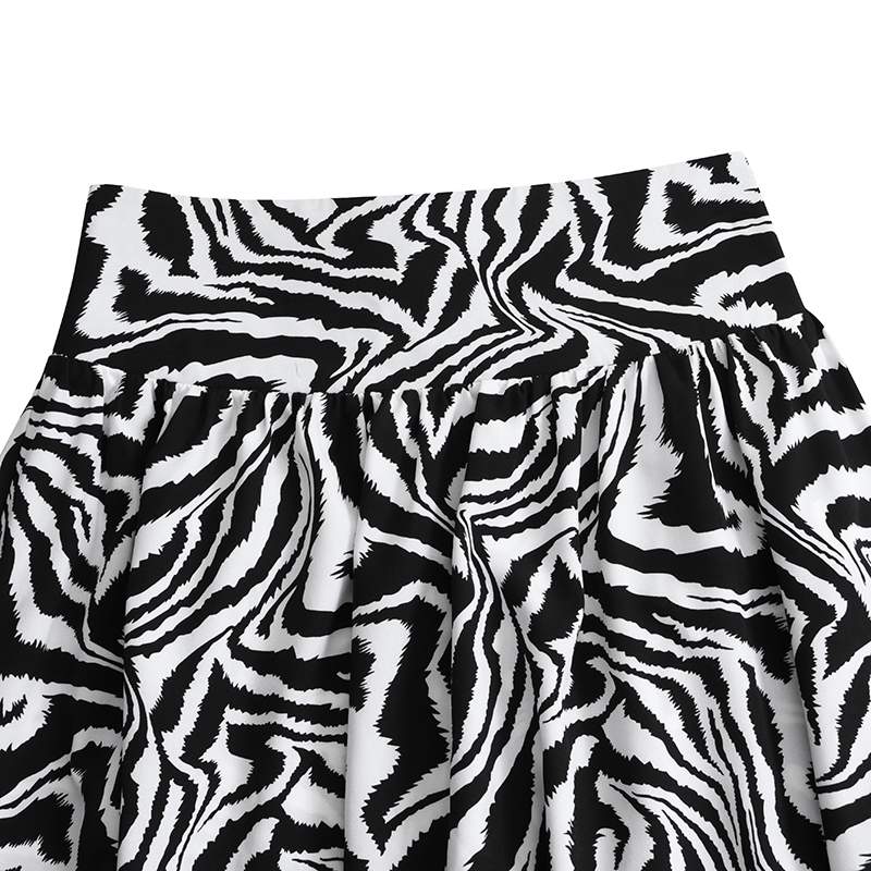 Elegant Long Maxi Zebra Printed Skirt
