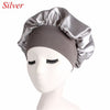 Satin Bonnet Elastic Wide Band Cap