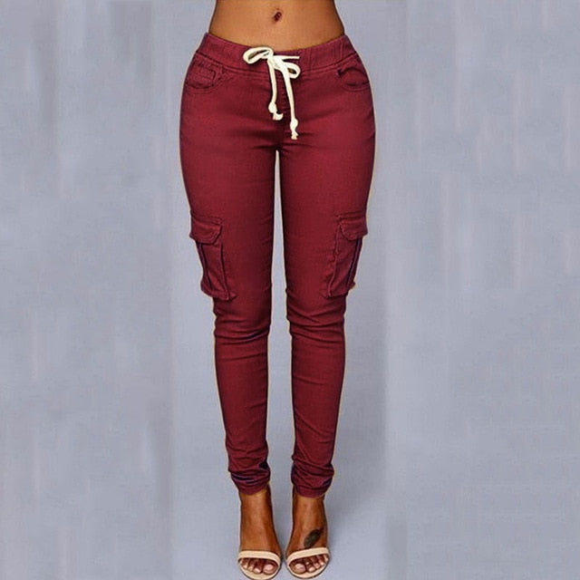 Solid High Waisted Joggers