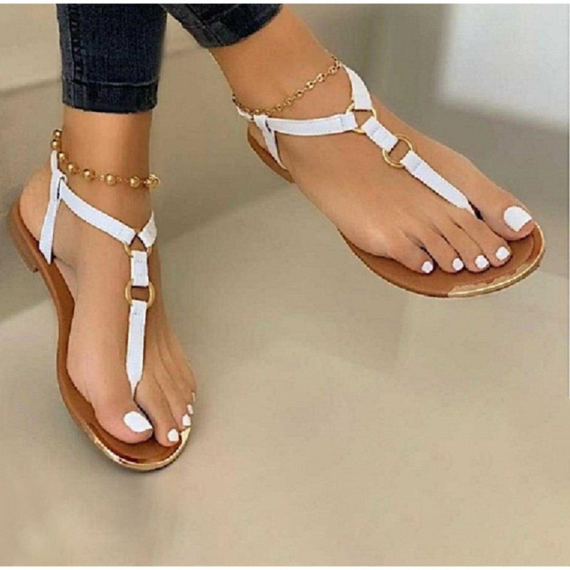 T-Tied Ankle Strap Sandals