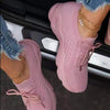 Solid Color Lace Up Platform Sneaker