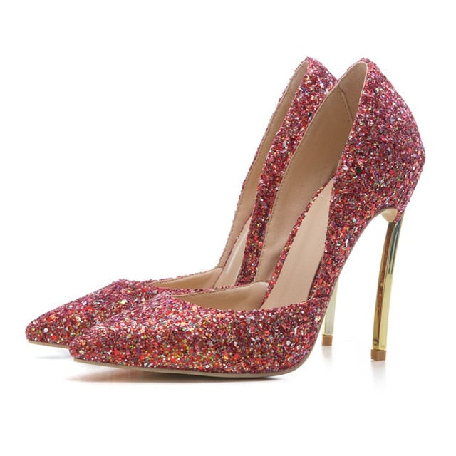 Sequin Glitter High Heel Stilettos